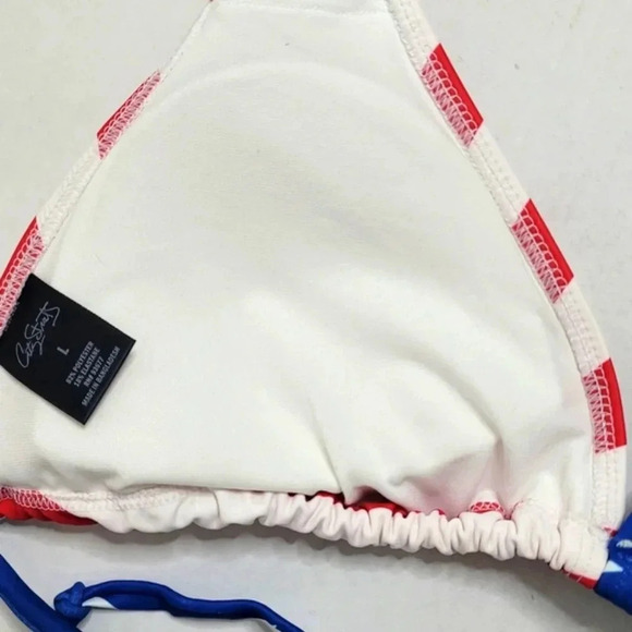 CITY STREETS American Flag Bikini Top Only (New) - Picture 4 of 5